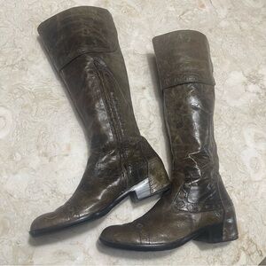 Anthropologie Apepazza Ghepardo Steampunk Distressed Victorian Leather Boots 7